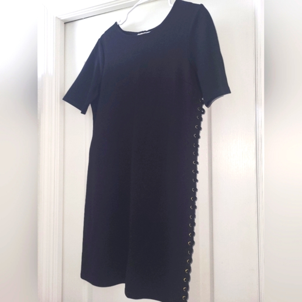 Chico's Black Sheath Dress Short Sleeve